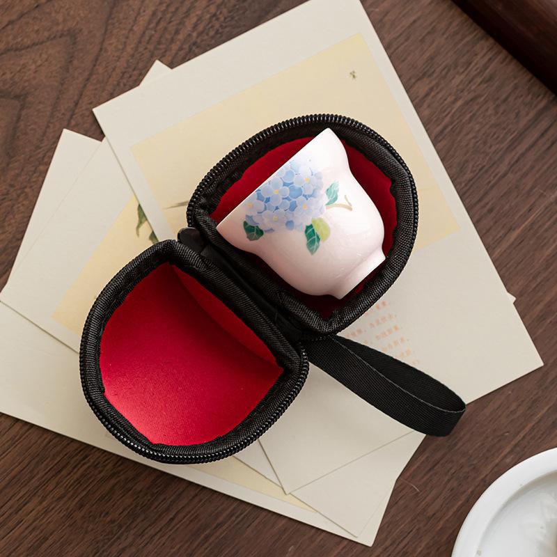 Керамическая чайная чашка-тыква, китайская посуда для чая Кунг-фу Гунфу, фарфоровая чайная чашка, ручная работа, гортензия, мастерская чайная чашка, посуда для напитков, чайная церемония