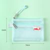 Transparent Nylon Mesh Pencil Pouch Toiletry Carry Pouch Portable Organizer Sticker Tape Accessories
