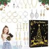 Jewelry Advent 24 Day Countdown To Christmas Calendar Fashion Bracelet Necklace Earring Rings For Adult Women & Teen Girls