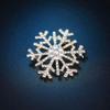 Zircon Creative Snowflake Brooch Zinc Zinc Zinc Alloy  Elegant   Decoration