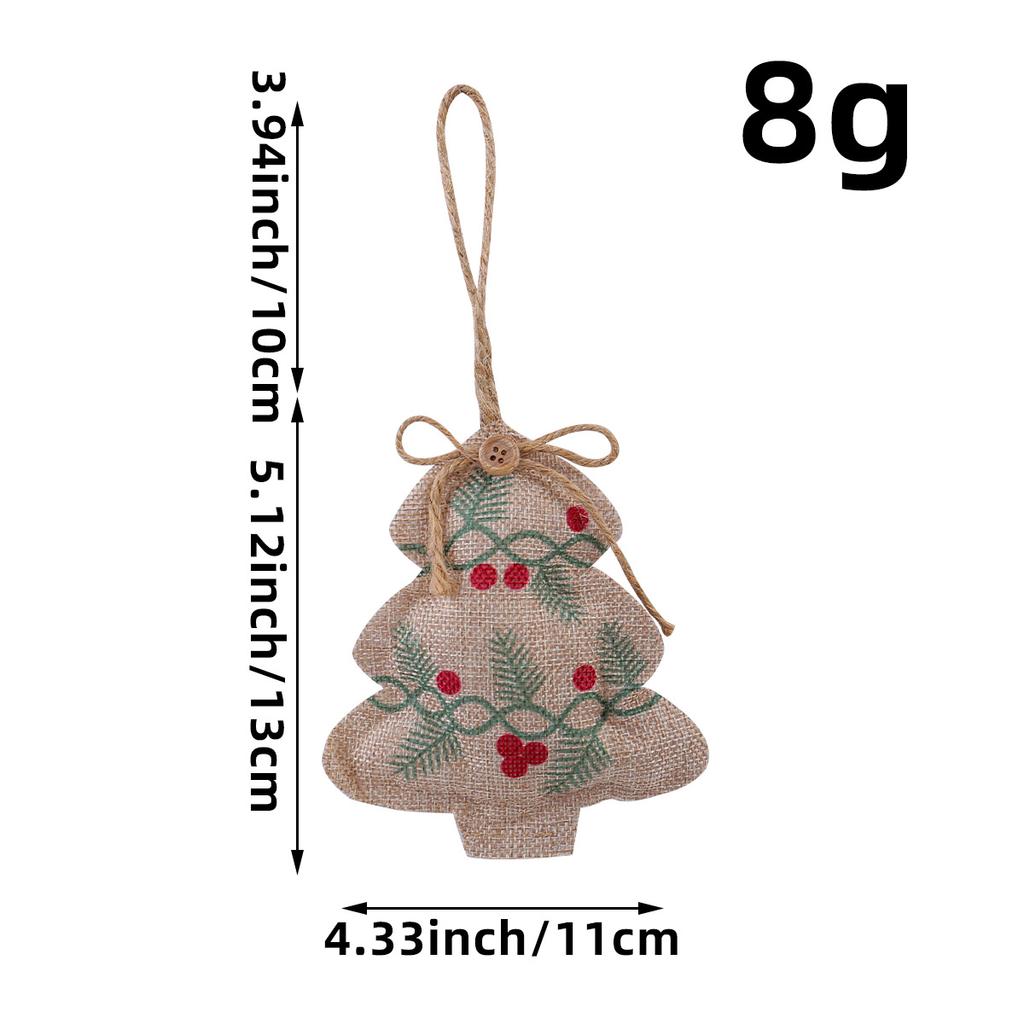 Новый рождественский льняной кулон, рождественская елка, украшение для торгового центра, маленькая подвеска с напечатанной пентаграммой