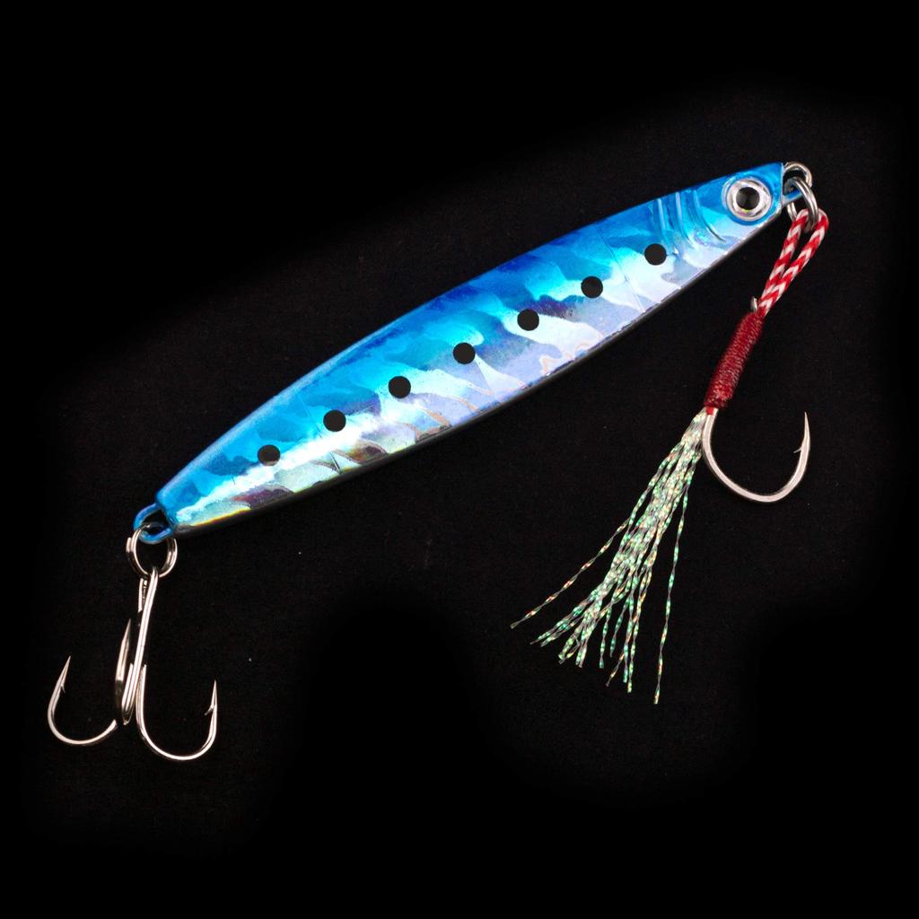 Orurudo Fishing Tackle Metal Jig Set, 30g x 7cm, 5-Piece Set with Assist Hooks, Metal Jig H, for Warasa, Yellowtail, Amberjack, and Red Sea Bream