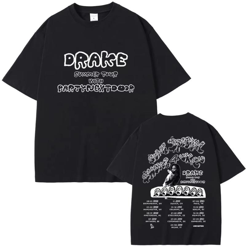Rapper PARTYNEXTDOOR Drake Some Sexy Songs 4 U SSS4U 2025 Double Sided Print T Shirts Unisex Fashion Hip Hop Oversized Tshirts