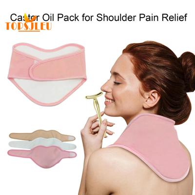 Обертывание с касторовым маслом для шеи и плеч — моющийся многоразовый компресс, обертывание с касторовым маслом с регулируемым ремнем, безболезненный уход за телом
