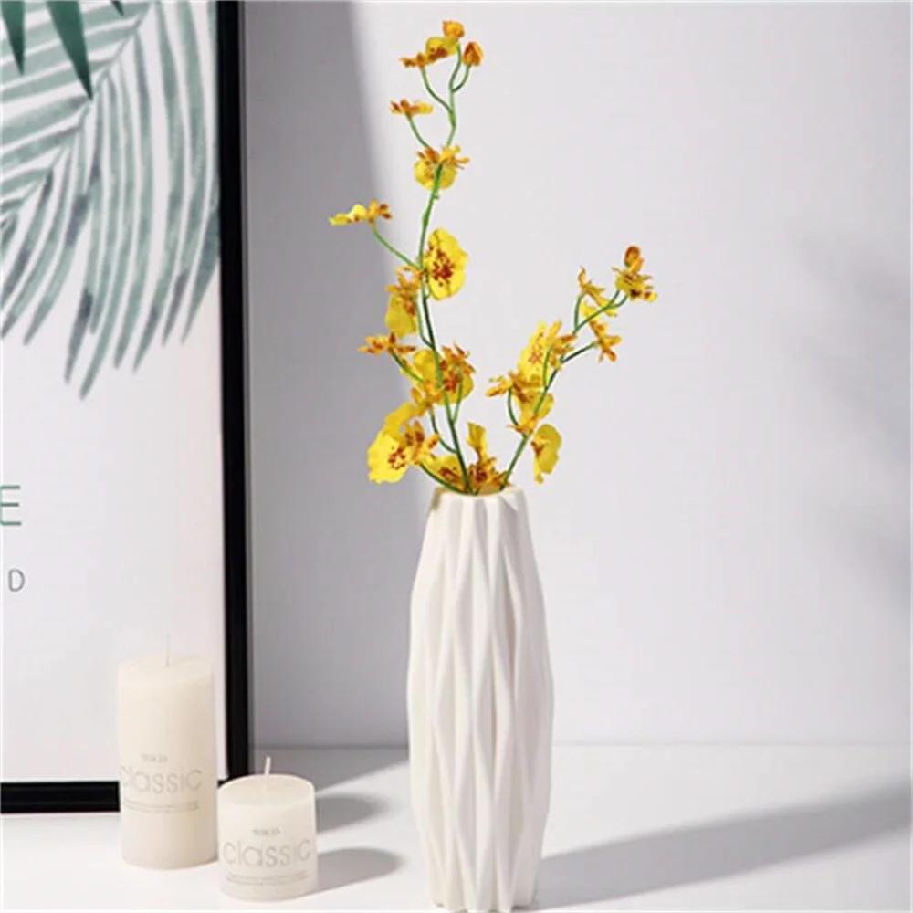 1pc Nordic Plastic Vase Simple Small Fresh Flower Pot Storage Bottle for Flowers Living Room Modern Home Decorations Ornaments