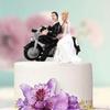 Bride And Groom with Motorcycle Newlywed - 5.3 X 2..7 Inches