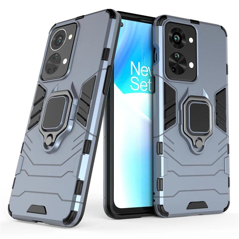 Для OnePlus Nord2T Nord 2T 2 T 5g задняя крышка чехол противоударный бронированный металлический держатель кольца подставка магнитный чехол для телефона защитный чехол Funda