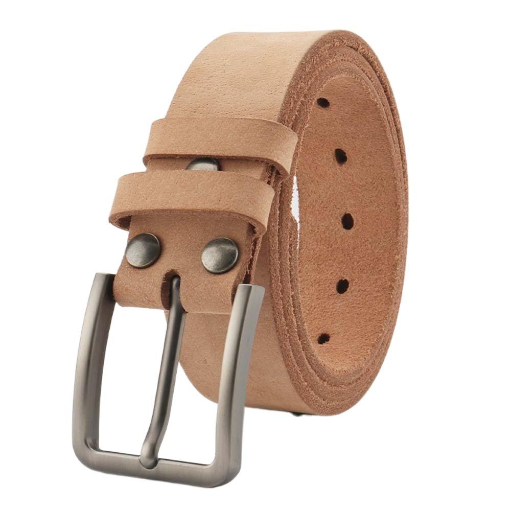 Long Genuine Leather Belt Zinc Zinc Alloy Jeans Waistband Adjustable Men Wide Belt Ornament