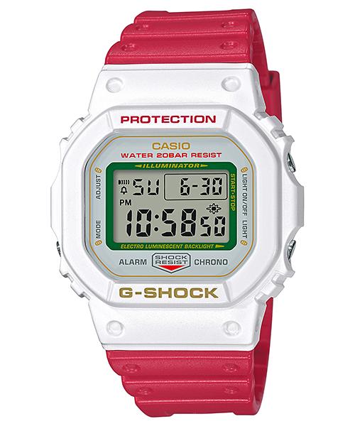 Casio Мужские кварцевые часы G-SHOCK с resin-корпусом, водозащитой 200 м, противоударные, с будильником DW-5600TMN-7