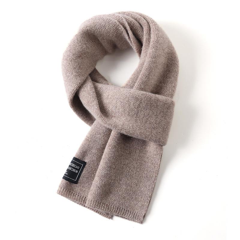 2025 New Small Wide Wool Scarf Solid Color Simple Versatile Shawl Fashion Autumn and Winter Warm Scarf