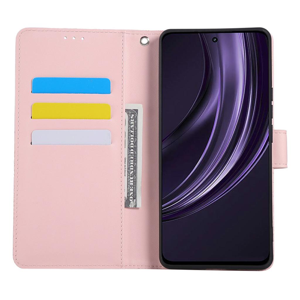 For Realme 11 Pro+ 5G/11 Pro 5G Case Rose Flower PU Leather Wallet Phone Cover with 3 Card Slots