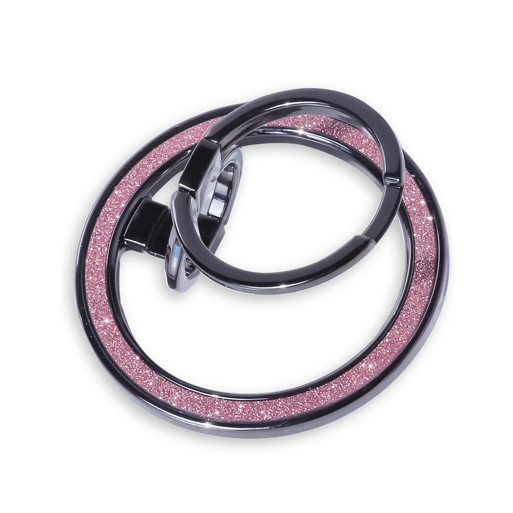 Магнитный держатель-кольцо для телефона MagSafe, подставка - Двойное кольцо, блестящий сплав цинка, настольная подставка