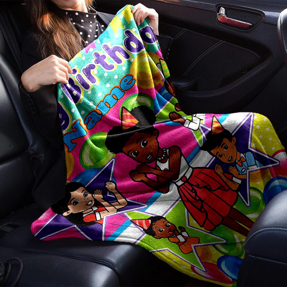 Custom Name Gracie's Corner Theme Printed Blanket - Perfect for Couch, Bed, Travel & Outdoor Use | Machine Washable, Cozy & Durable.
