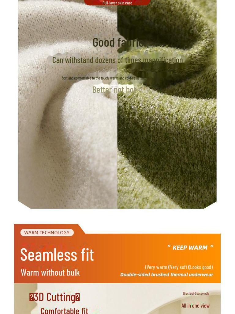 Женский двухсторонний бархатный термобелье - самонагревающийся, бесшовный топ с длинными рукавами и брюки для осени/зимы