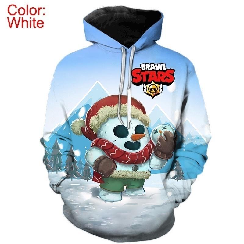 Список 3d напечатанных игр Brawl Stars Толстовки с принтом вороны и шипов с принтом Толстовка для мужчин Пуловер