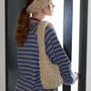 Wool 100% Handmade Crochet Shoulder Bag _ Beige