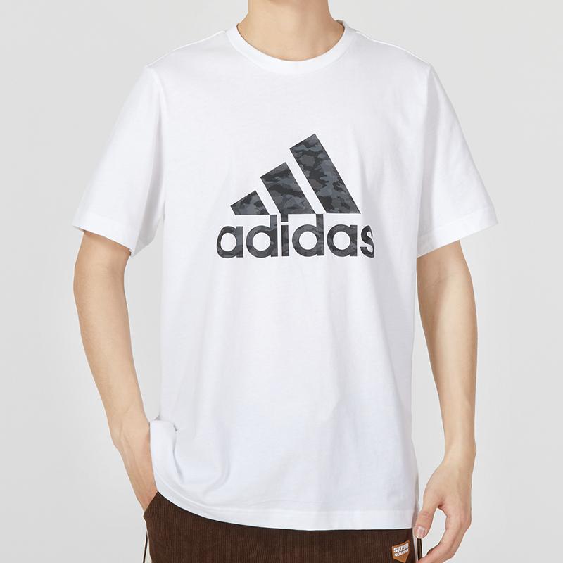 Adidas Camo Short Sleeve Tee White Men Streetwear HA7212