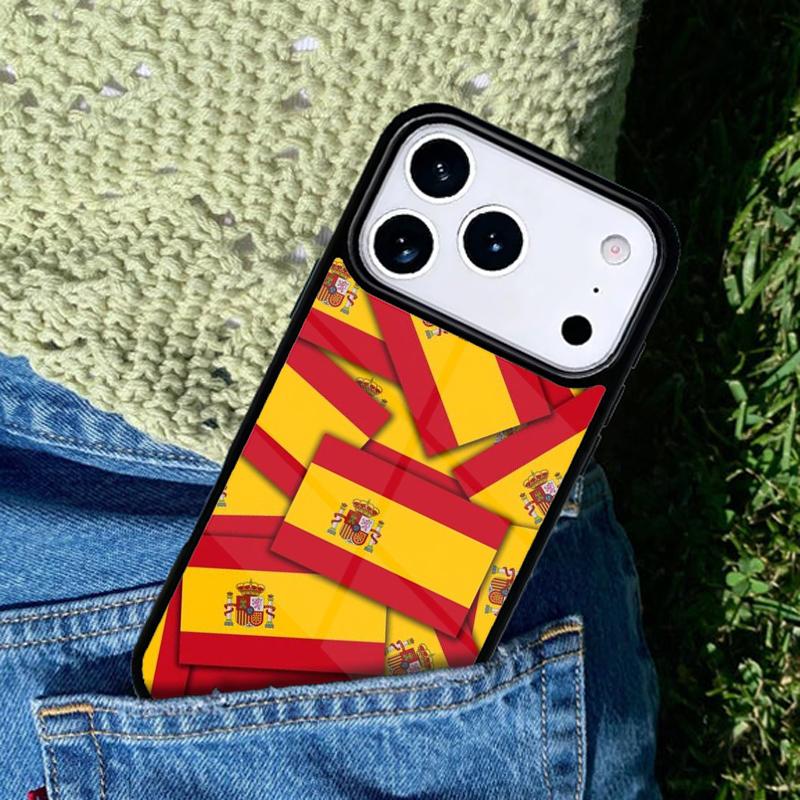 Испания Испанский флаг Чехол для телефона Для iPhone 17 AIR 16 Pro Max 15 14 Pro 11 12 13 Ударопрочный силиконовый чехол