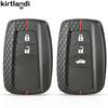 2 3-кнопочный силиконовый чехол для ключа-пульта для Toyota CHR Corolla Yaris Rav4 Camry Furniture Prado 150 Highlander Prius Keychcain