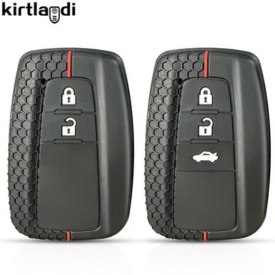 2 3-кнопочный силиконовый чехол для ключа-пульта для Toyota CHR Corolla Yaris Rav4 Camry Furniture Prado 150 Highlander Prius Keychcain