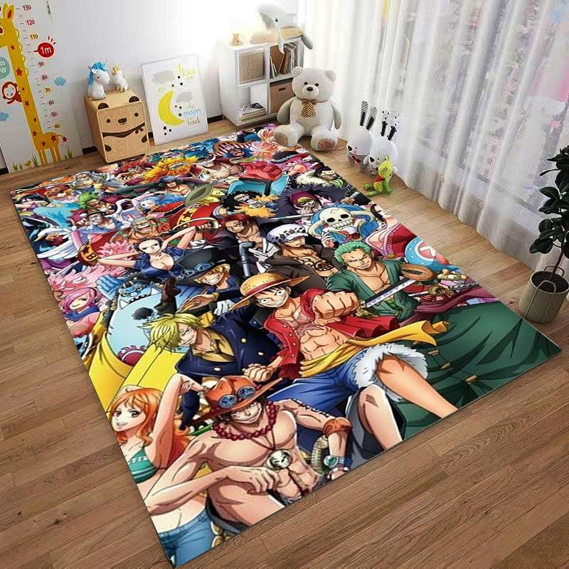 Colorful Anime Character Collage Pattern Carpet for Bedroom Decor Suitable for use as an anti-slip for living room bedroom sofas