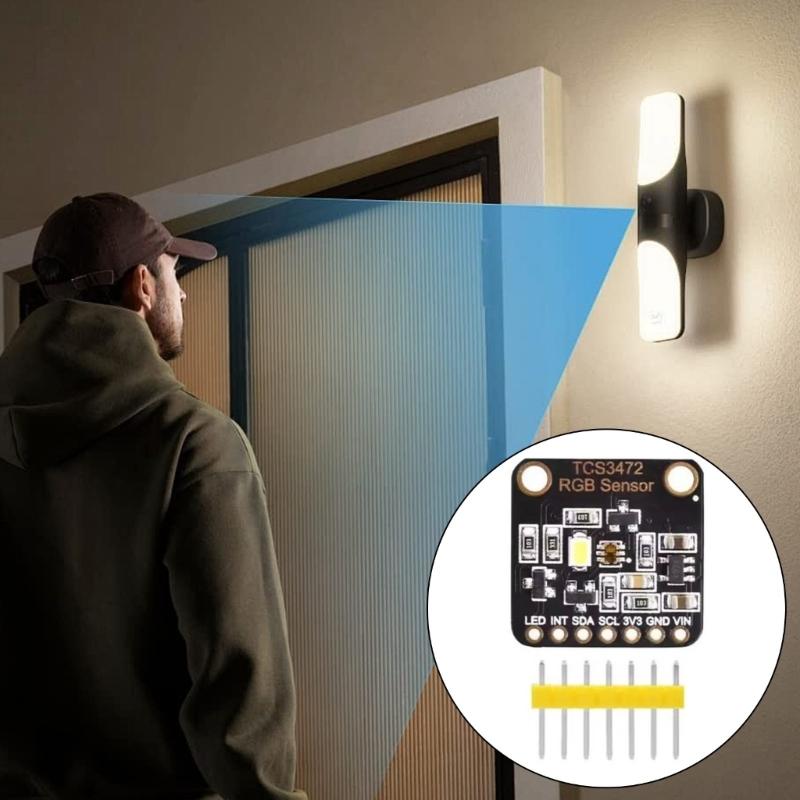 Компактный модуль датчиков распознавания цвета TCS34725 LED для электроники Идеально подходит для точного измерения цвета Малый размер