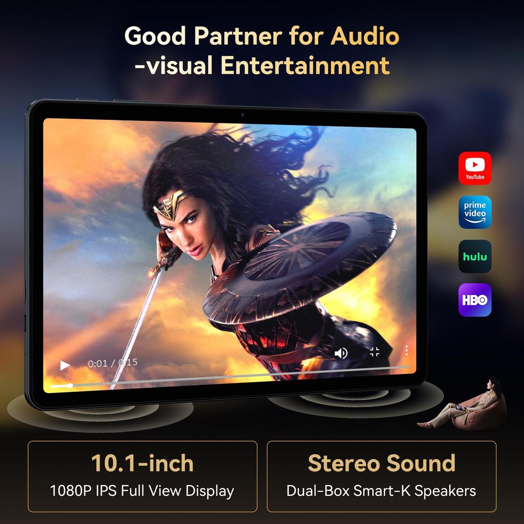 TABWEE T80 Set Android 15 6GB RAM 128GB ROM Tablet 10.1 Inches 1280x 800 FHD Display Octa Core UMS312(T310) PC Tablet