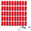 DDBody Peg Hook Locks, Convenience Store-Qualified Hook Lock Set with Key, Anti-Theft, Retail Display Pegboard Hook Lock, 6mm Wide (51, Red)