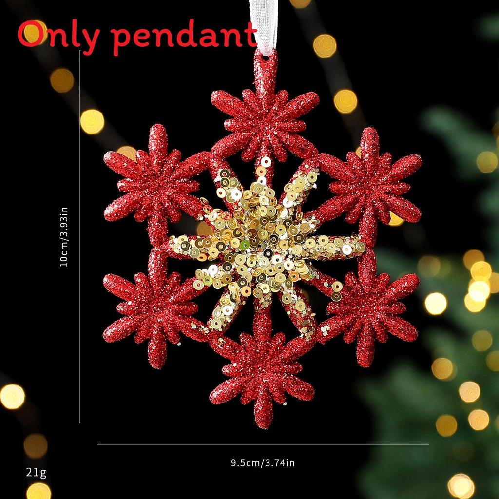 Creative Christmas Tree Snowflake Star Shaped Pendant Holiday Decoration Props