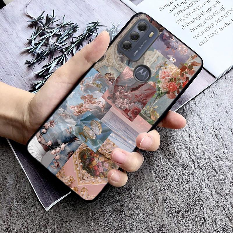 Эстетический чехол для телефона в стиле Ренессанс арт для Moto G84 G22 G32 G42 G52 G62 G53 G72 G60 G60S G100 G10 G20 G30 G13 G50 G 5G G Pure