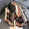 180x85cm Chain Print Scarf - Women's Autumn/Winter Cotton Hemp Warmth-Supportive Sun Protection Wraparound Neck Cover