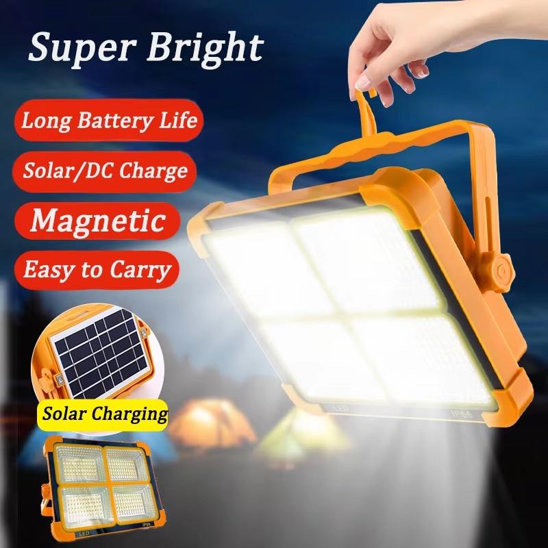 20000mah Portable Solar Lantern LED Tent Light Rechargeable Lantern Emergency Night Market Light Outdoor Camping Bulb Lamp