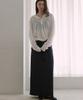 Sigreat Folding Waist Jersey Long Skirt_Navy