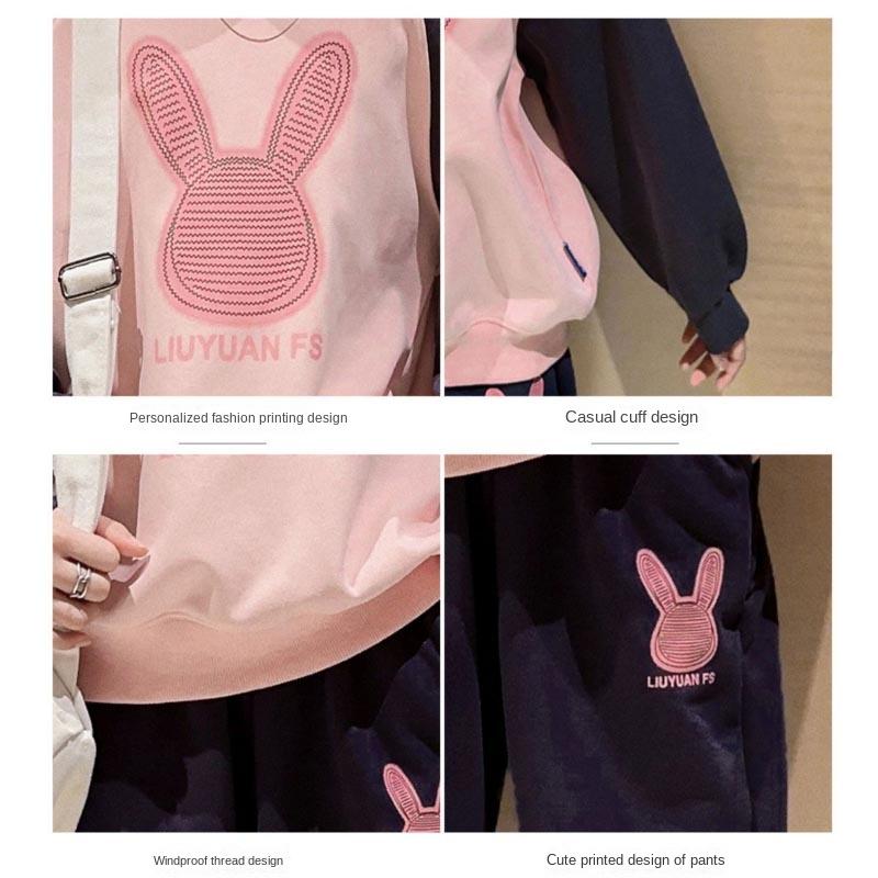 Костюм-свитер для девочек 5-14 лет, новая модная детская одежда на весну и осень, спортивный комплект из двух предметов для девочек, комплекты: топ + брюки