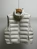 Женский легкий стеганый пуховый жилет Mao Yan 2025 Зима, в рубчик, с воротником-стойкой.