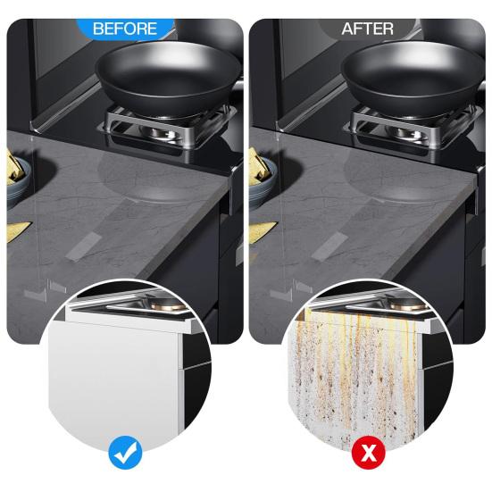 Yousheng 2 шт., накладки на зазоры для плиты, нержавеющая сталь, наполнитель зазоров для плиты, термостойкий, регулируемый, комплект для наполнения зазоров для кухонной плиты, защитная крышка для плиты