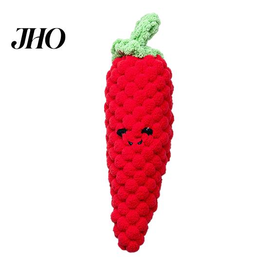 Stuffed Dog Chew Toy Plush Vegetable Squeaky Broccoli Eggplant Gum Protection Cute Scallion Chili Pepper for Puppy Teething Interactive Play Toys