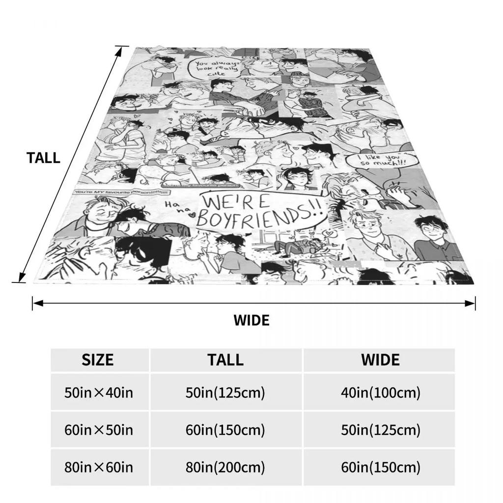 Heartstopper Yaoi одеяло летнее кондиционер Ник Чарли аниме ЛГБТ мальчик любовь мягкие пледы для дивана автомобиля покрывало