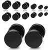 6Pairs Fashion Black Round Dumbbell Earrings Suits