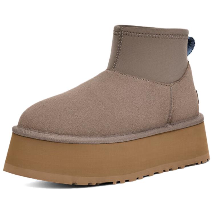 UGG Fashionable Comfortable Round Toe Short Snow Boots Women Boots Gray Brown 1168170-SKP