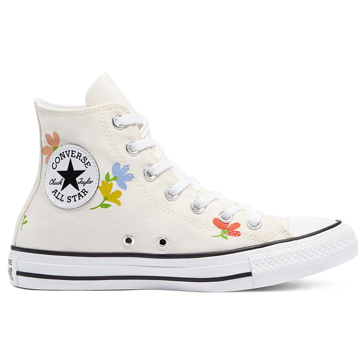 Converse Кеды Chuck Taylor All Star High Top Повседневные парусиновые женские кроссовки Экрю Разноцветные 570919C