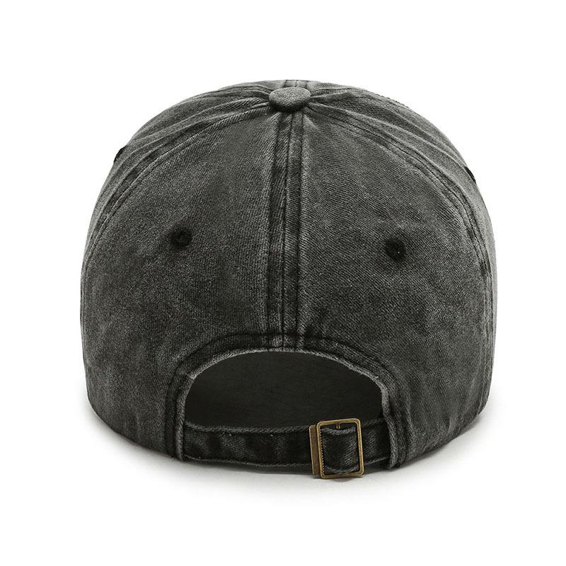Hat Men's Spring and Autumn Washing Embroidered Alphabet Baseball Cap Retro Peaked Cap Women's Casual Shade Sports Sun Hat