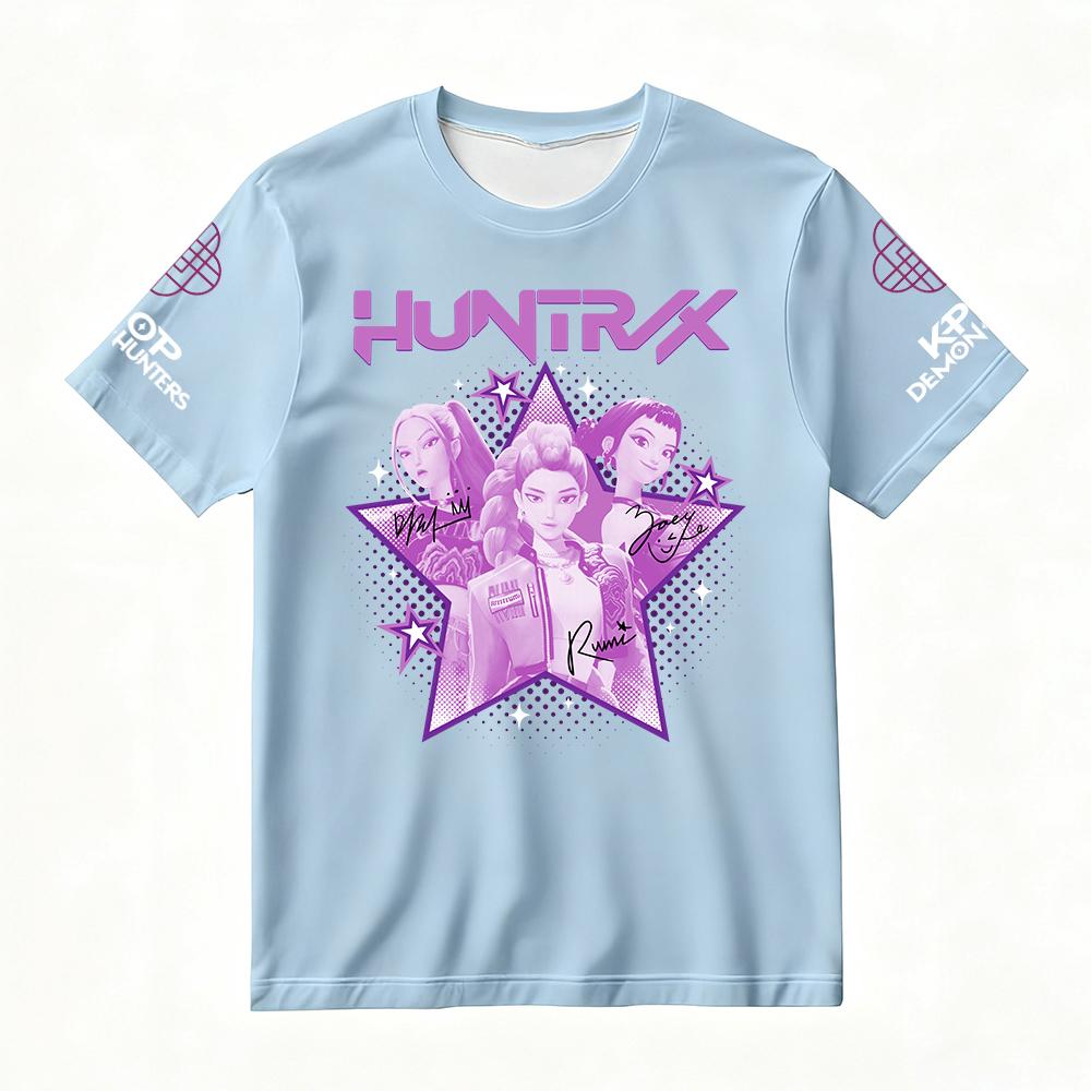 Женские футболки Женские KPop Охотники на демонов 3D Милые Принтованные Модные Повседневные Футболки