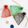 100PCS Stars & Moon Design Organza Sheer Gauze Element Jewelry Bags Tulle Fabric Wedding Gift Bags Sachet OrganzaGift Bag