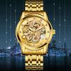 Мужские деловые часы с турбийоном и полыми автоматическими механическими часами, модные золотые часы с драконом и бриллиантами, водонепроницаемые светящиеся спортивные часы для мужчин