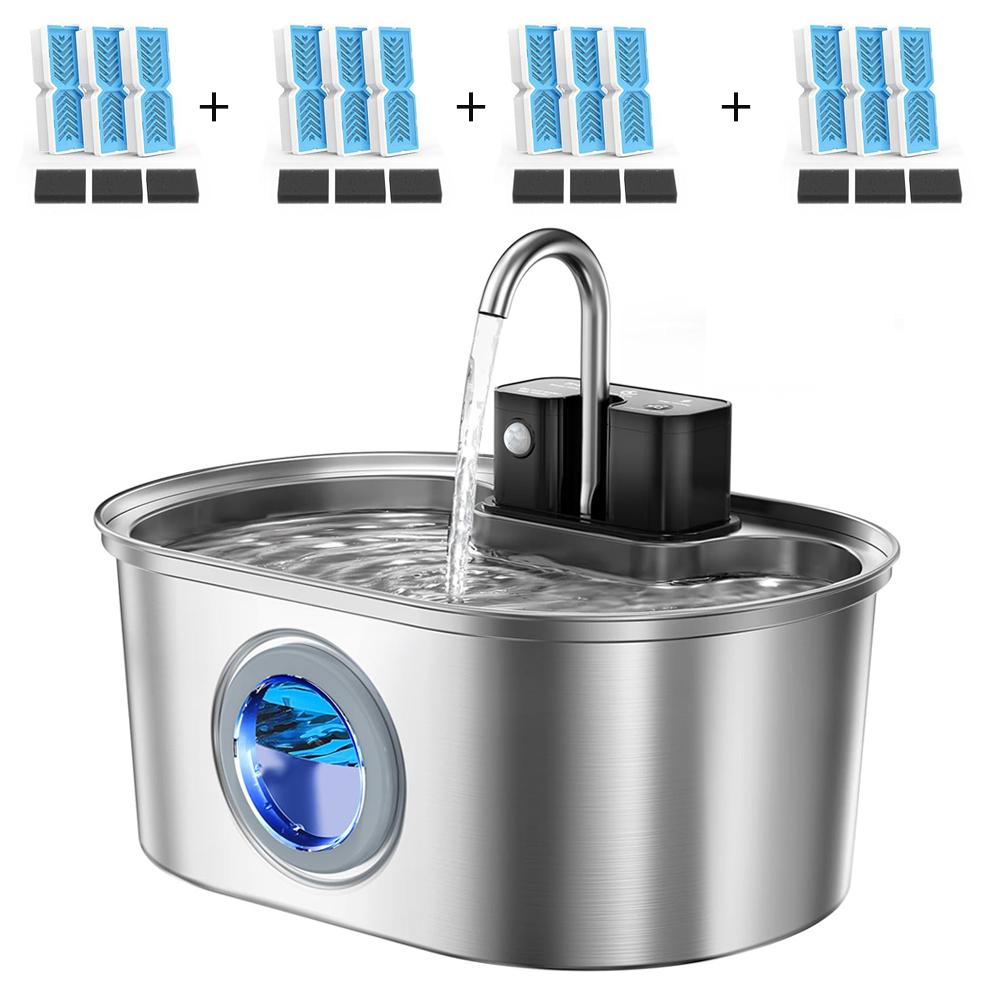 3L Нержавеющая сталь беспроводной датчик подзарядки фонтан для кошек автоматический питьевой фонтан для кошек поилка для собак диспенсер для домашних животных миска
