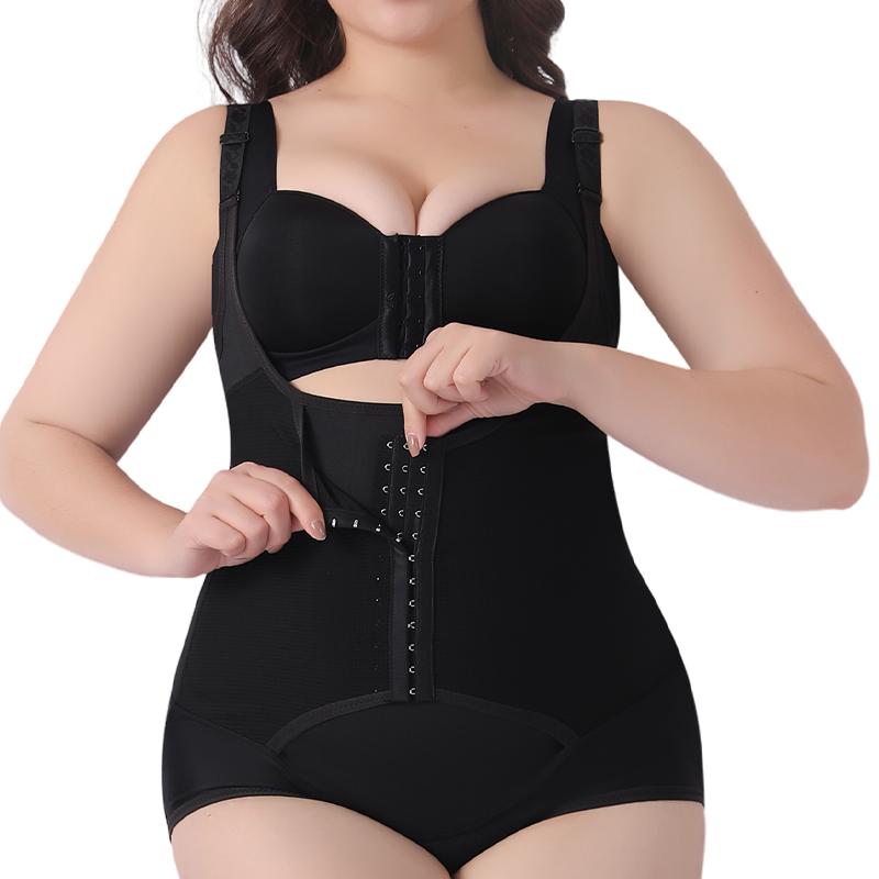 Women Compression Shapewear With Front Buckle Tummy Control Underbust Push Up Shaper Slimming Butt Lifter Fajas