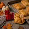 Mini Pie Press Halloween 8 Shapes Pumpkin Ghost Bat Skull Witch Hat Spider Web Haunted House Fall Party Baking Set