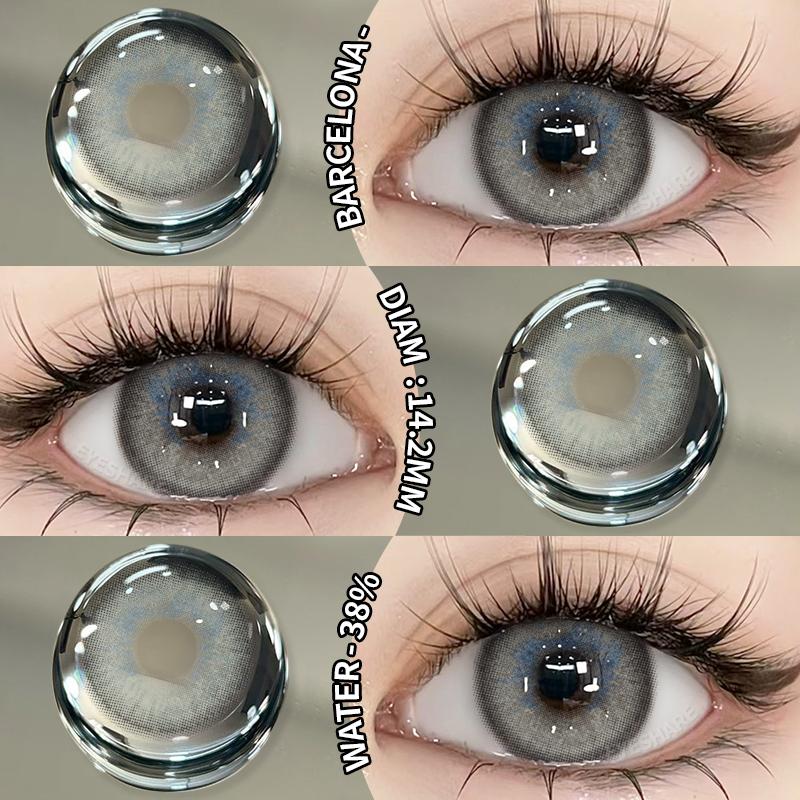 Eyeshare Gray Color Contact Lenses for Eyes Brown Eye Korean Colored Lenses Beautiful Pupil Eye Makeup Colorful Pink Lens 2pcs