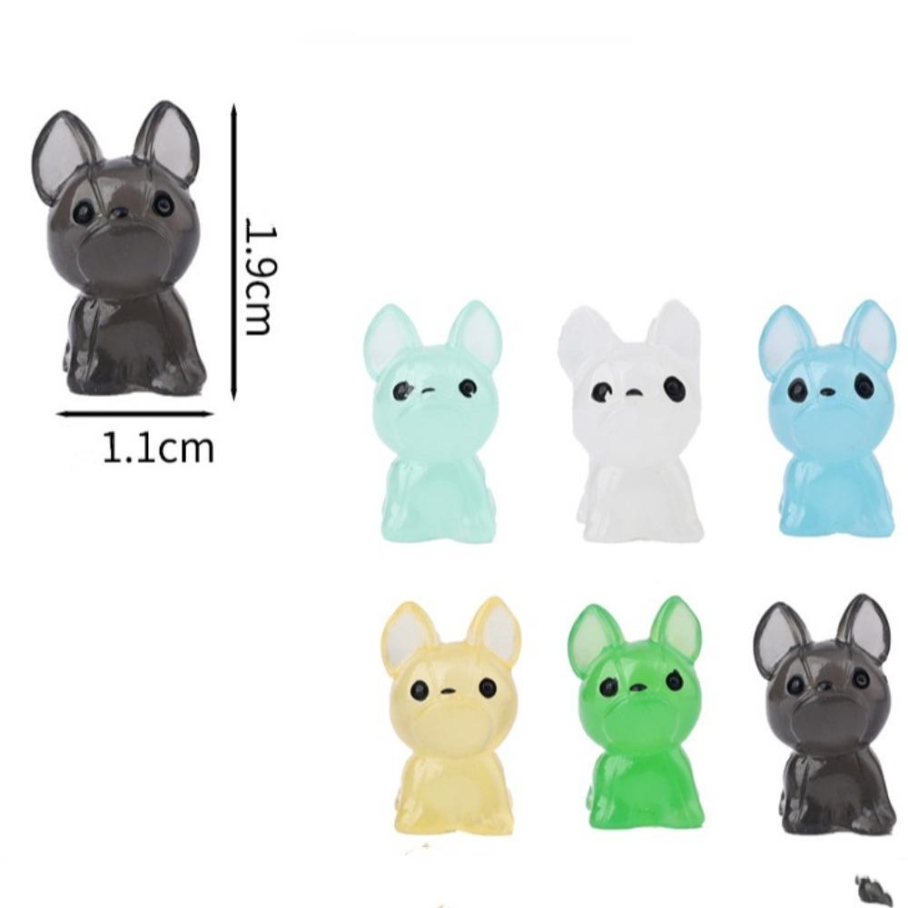 Glow In The Dark Miniature Dog Figurine Micro Landscape Decoration  Home Decoration Accessories